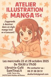 Atelier illustration manga à la librairie Samtinalit